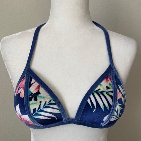 Vs PINK Velvet Velour Push-Up Bikini Top Festival Top Size Small - Picture 1 of 7
